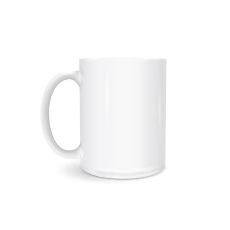 White cup photo realistic isolated on white background 3685339 Vector ...