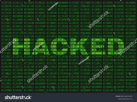 Hacked Hacker Wallpaper Background Binary Green Stock Vector (Royalty ...