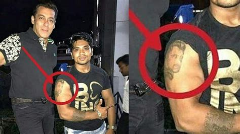 Salman Khan's TATTOO On DIE HARD FANS Arm - Watch - YouTube