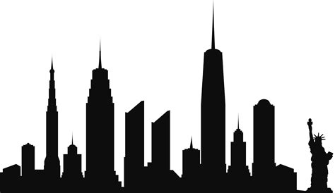 New York Skyline Silhouette Clip Art at GetDrawings | Free download