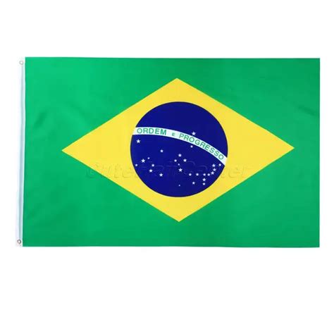 Large 3x5FT Brazilian Flag The Brazil National Flag BRA Polyester For Schools Rallies Community ...