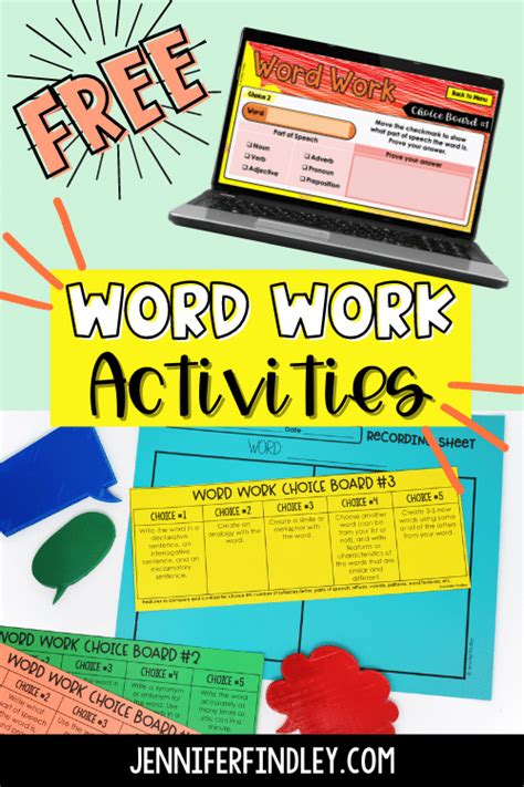 Word Work Activities for 4th and 5th Grade