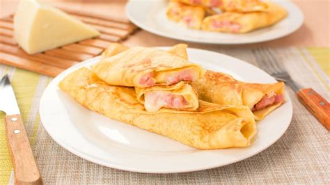 Ham & Cheese Savory Crepes - How to Make Ham & Cheese Filled Crepes - YouTube