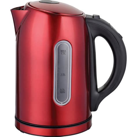 Ovente 7.5-Cup Temperature control Cordless Red Stainless Electric Kettle-KS88R - The Home Depot