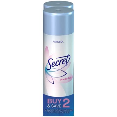 Secret Aerosol Powder Fresh Deodorant Body Spray, 2 ct / 6 oz - Fry’s ...