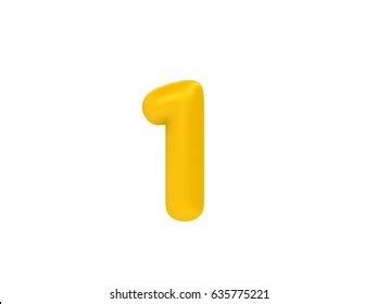 Yellow Number 1 3d Rendering Stock Illustration 635775221 | Shutterstock