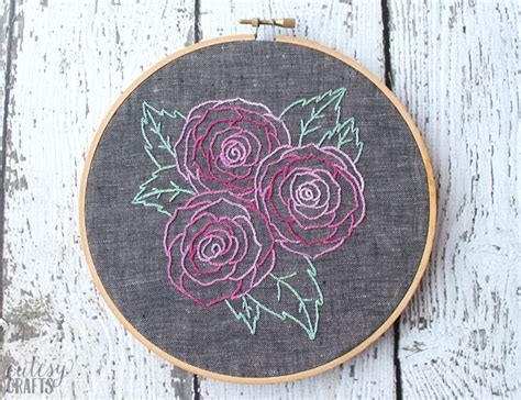 Roses Outline PDF Hand Embroidery Pattern in 2021 | Rose embroidery pattern, Hand embroidery ...