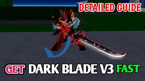 How To Get Dark Blade V3 In Blox Fruits | How To Get YORU V3 FAST IN ...