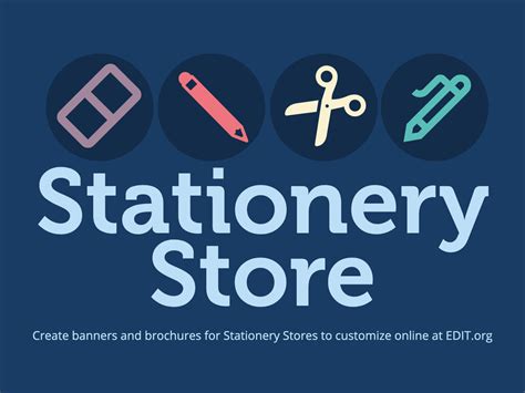 Free Stationery Store Banner Designs