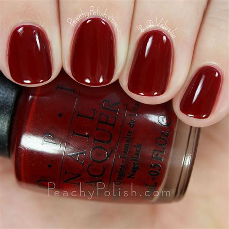 OPI Got The Blues For Red | Peachy Polish | Red gel nails, Nail polish, Essie nail polish fall