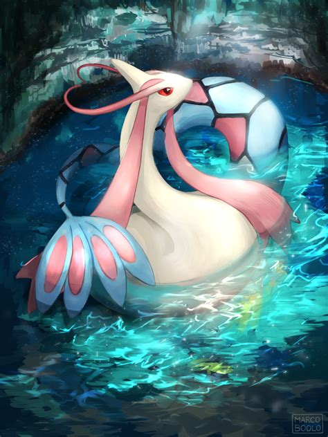 Milotic by marucoboolo | Cool pokemon wallpapers, Pokemon eeveelutions, Pokemon art