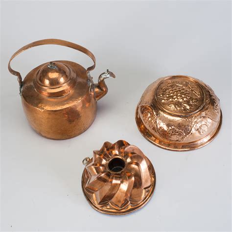 THREE COPPER UTENSILS, 19th century. - Bukowskis