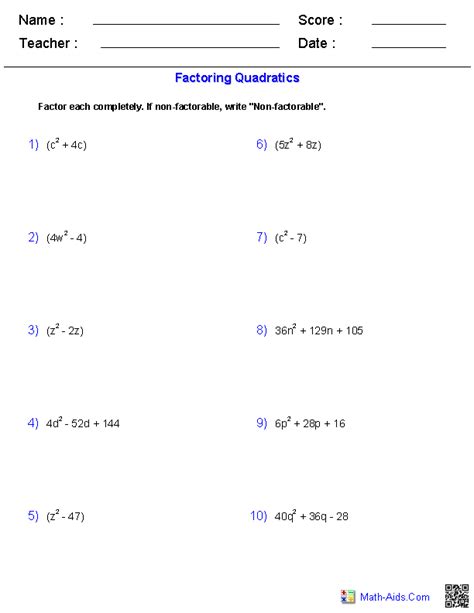 27+ Math Aids Factors Worksheets Pictures