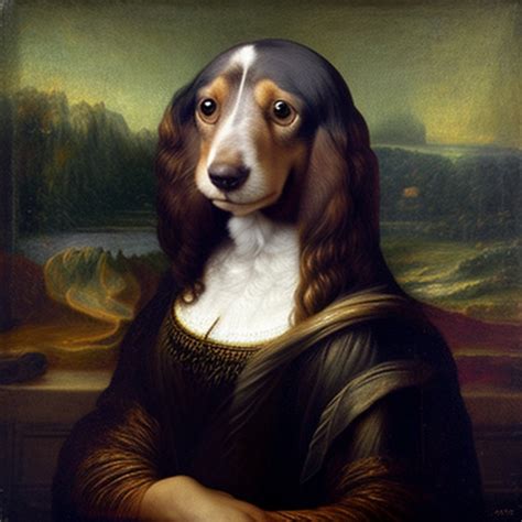 Set of 2 Printable Dog Mona Lisa Wall Art Modern Dog Digital Wall Art Decor Dog Humor Doggo - Etsy