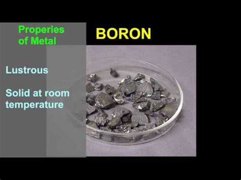 Properties and Uses of Metalloids - YouTube