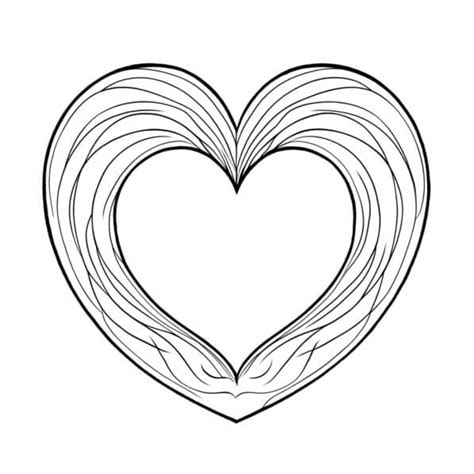 Download Heart-Shaped Outline Design for Coloring and Creative Projects ...