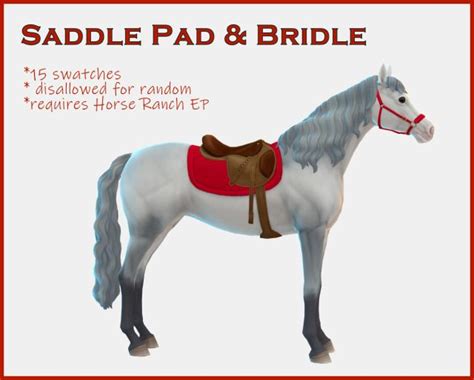 Saddle Pad & Bridle Recolours - DOWNLOAD | Sims, Saddle pads, Best sims