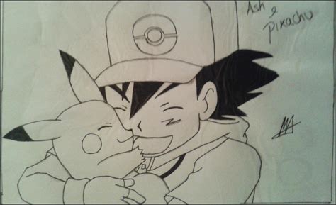 Ash and Pikachu by HEX-CrazyMaisy on DeviantArt