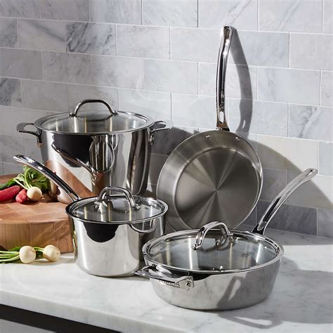 Crate&Barrel Viking Contemporary 7-Piece Cookware Set | The Shops at Willow Bend