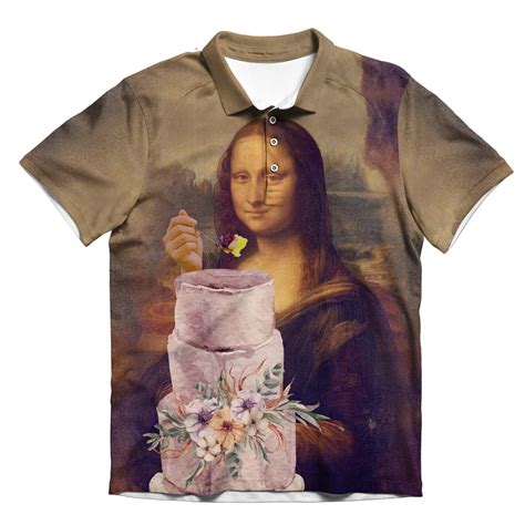 Mona Lisa Cake Men's Polo Shirt – Beloved Shirts