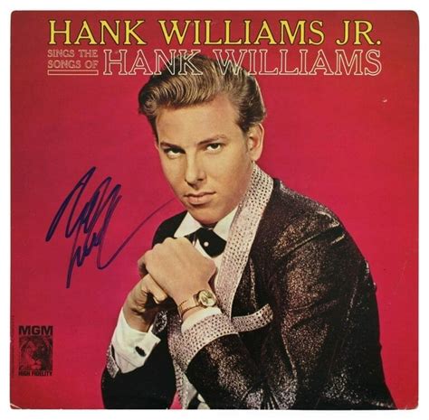 Hank Williams Jr. Signed Sings Songs Of Hank Williams Album Cover BAS # ...