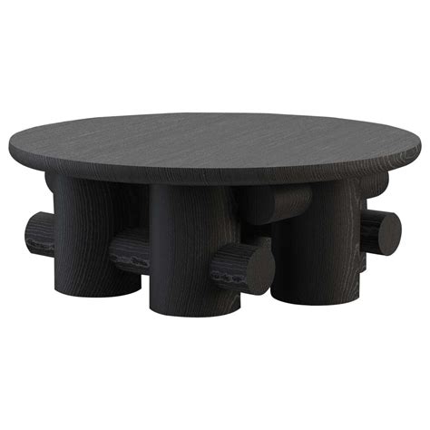 Log Contemporary Coffee Table in Oak Wood For Sale at 1stDibs