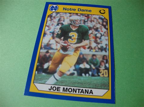 Vintage Joe Montana Notre Dame Fighting Irish College Football