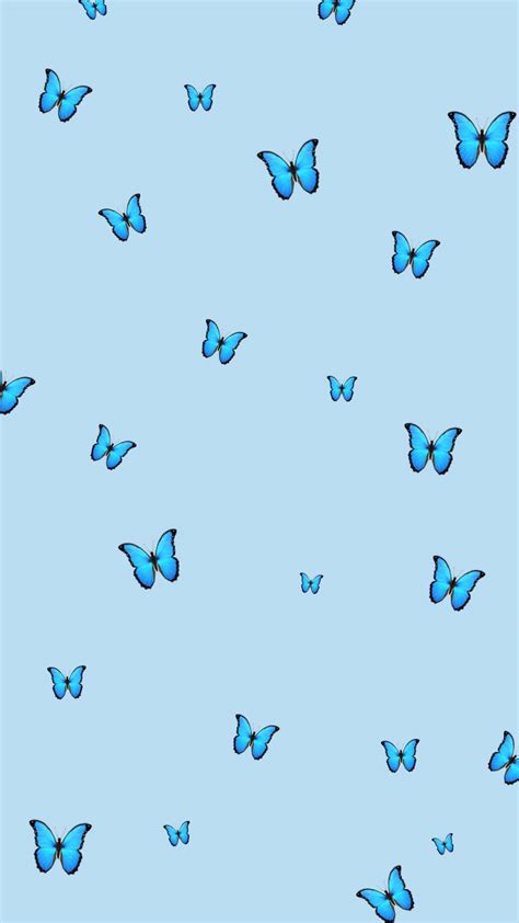 Blue Home Screen Animated Butterfly Wallpaper For Mobile - Mark setape2010