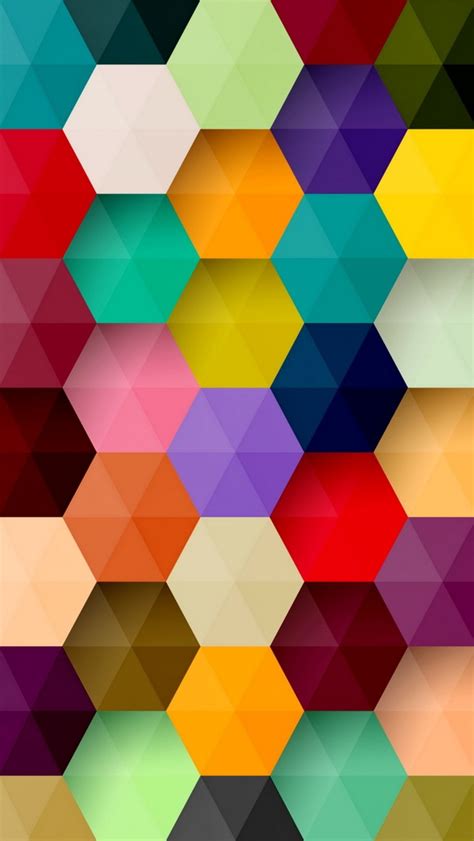 Free download Colorful Hexagons Pattern Wallpaper Free iPhone Wallpapers [640x1136] for your ...