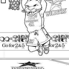 coloring pages for the wildcats basketball team