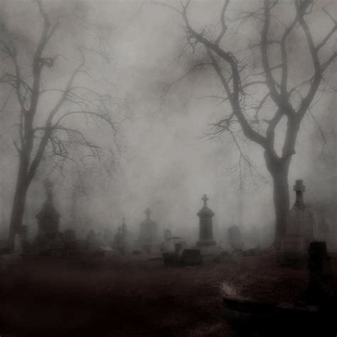 Late Fall Graveyard Fog Photograph by Gothicrow Images - Pixels