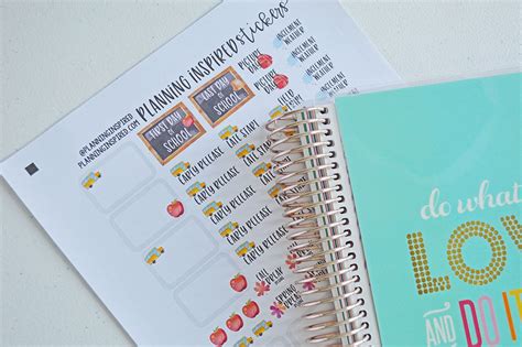 Free Printable School Planner Stickers - Planning Inspired