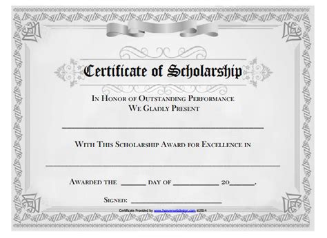 Scholarship Award Certificate - 9+ Examples, Format, Pdf