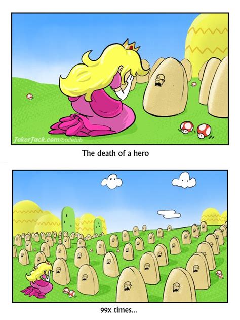 Princess Peach weeps for the fallen by Bollebib. | Mario funny, Video ...