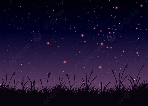 Starry Night Sky And Grass Silhouette Background, Wallpaper, Sky, Night Background Image And ...