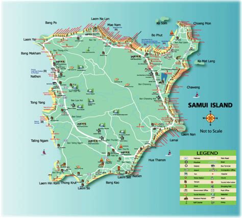 Samui Tourist Map - Samui Thailand • mappery