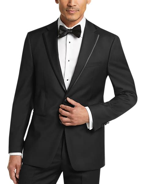 Calvin Klein X-Fit Black Slim Fit Suit Separates Formal Coat - Men's ...