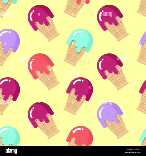 Colourful ice cream cone Stock Vector Images - Alamy