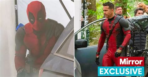 Ryan Reynolds, 46, slips back into Deadpool suit as he films car crash ...