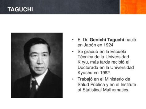 BIOGRAFIA DE GENICHI TAGUCHI PDF