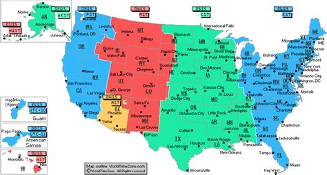 Us Time Zone Map With States - Map Of Western Hemisphere