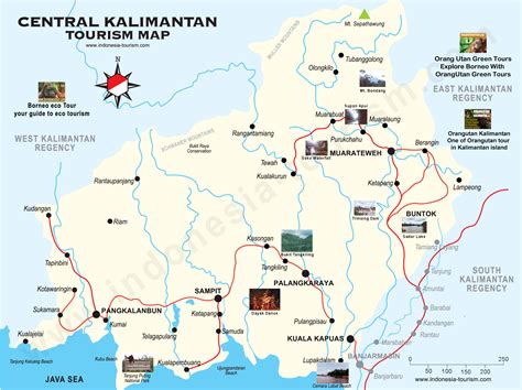 Central Kalimantan Map Peta Kalimantan Tengah Central Borneo Map - Riset