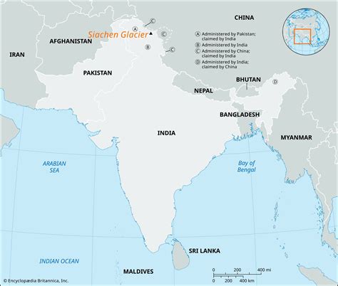 Siachen Glacier | Map, Temperature, War, Elevation, & Location | Britannica