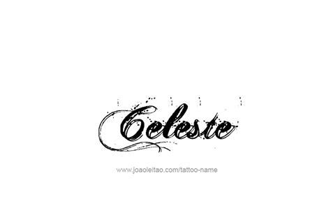 Celeste Name Tattoo Designs