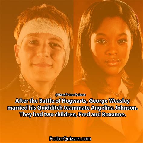 Angelina Johnson And Fred Weasley