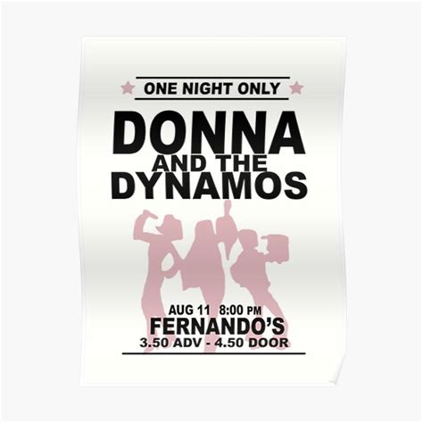 "Donna and the Dynamos " Poster for Sale by starburst090 | Redbubble