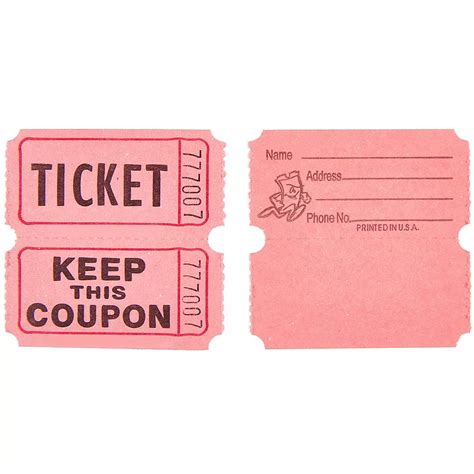 Pink Double Roll Raffle Tickets 2000ct | Party City