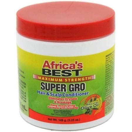 Africa's Best Super Gro Maximum Strength Hair & Scalp Conditioner, 5.25 Oz - Walmart.com