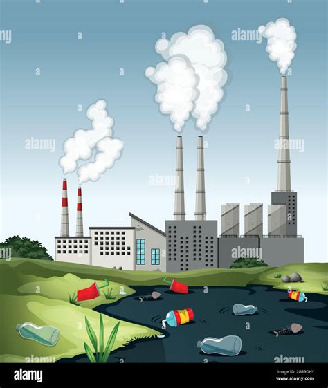 Factory Water Pollution Drawing