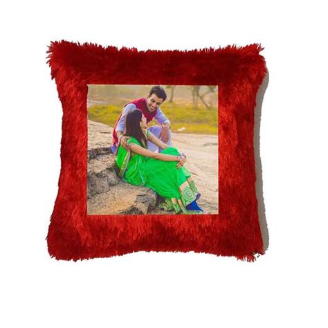 Customized Red Pillow Square - Exciting Gift - Printahmedabad.com